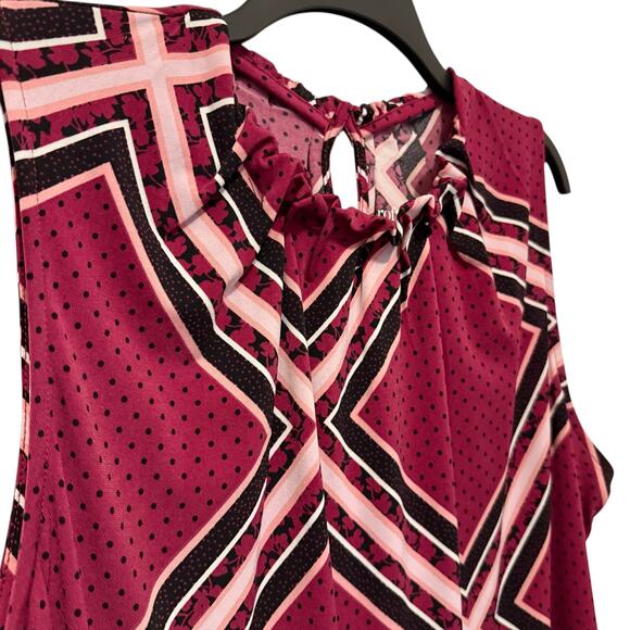 Croft and Barrow Shell Tank Top Raspberry Pink Diamond XL - Picture 2 of 6